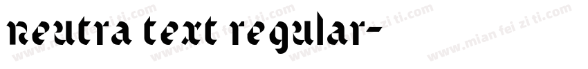 neutra text regular字体转换